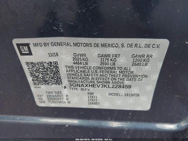 2019 CHEVROLET EQUINOX LS 9