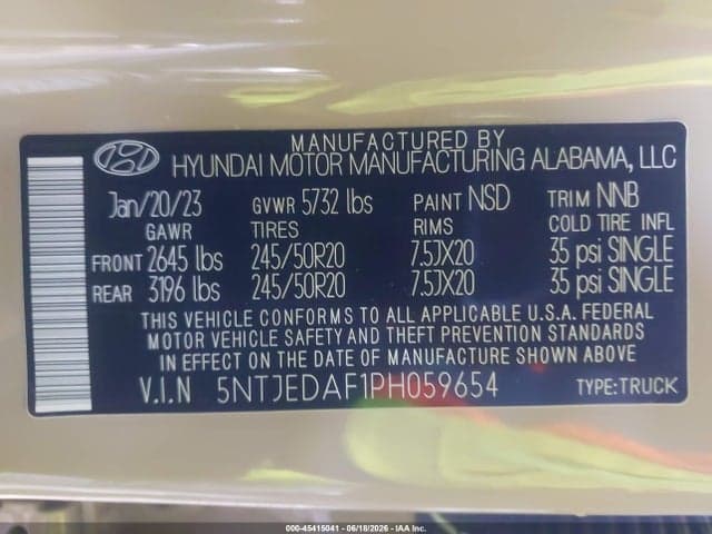 2023 HYUNDAI SANTA CRUZ LIMITED 9