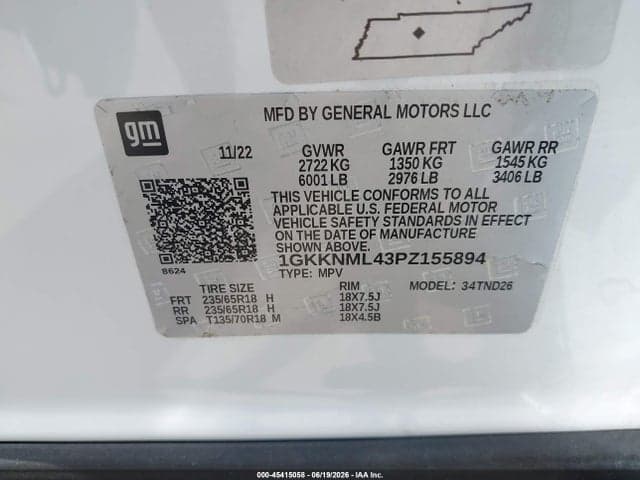 2023 GMC ACADIA FWD SLT 9