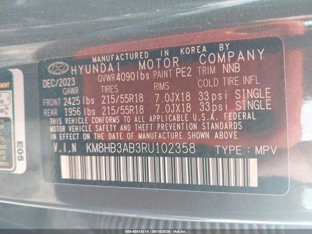 2024 HYUNDAI KONA SEL 9