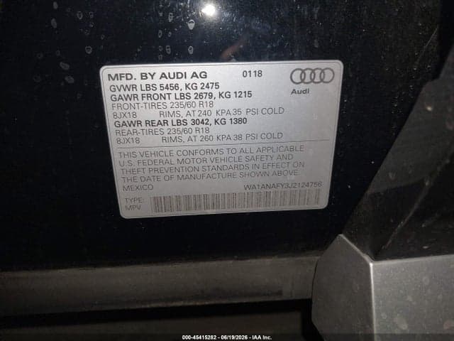 2018 AUDI Q5 2.0T PREMIUM/2.0T TECH PREMIUM 9