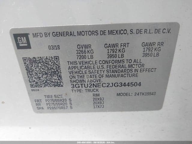 2018 GMC SIERRA 1500 SLT 9