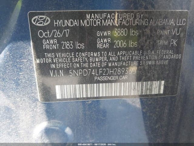 2018 HYUNDAI ELANTRA SE 9