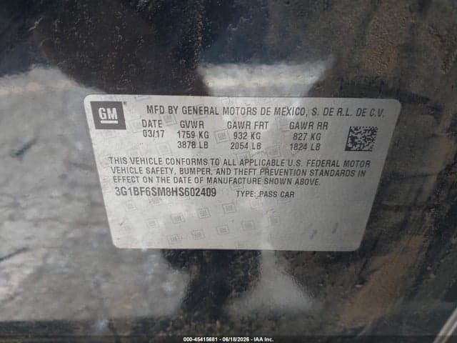 2017 CHEVROLET CRUZE PREMIER AUTO 9