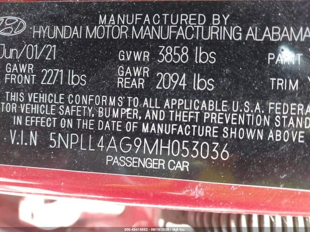 2021 HYUNDAI ELANTRA SE 9