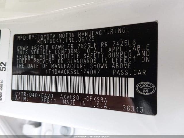 2025 TOYOTA CAMRY SE 9