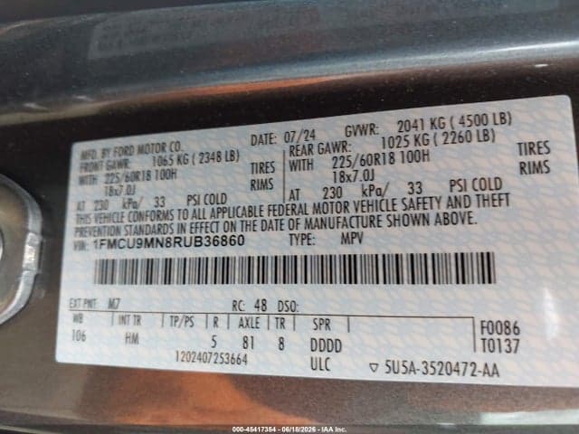 2024 FORD ESCAPE ST-LINE 9