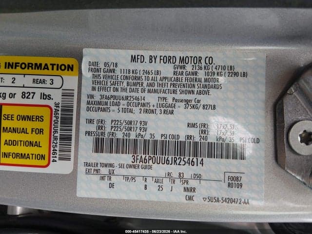2018 FORD FUSION HYBRID S 9