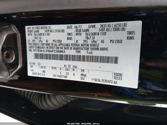 2017 FORD F-150 XLT 9