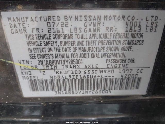 2022 NISSAN SENTRA SR XTRONIC CVT 9