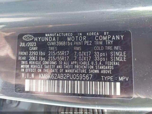 2023 HYUNDAI KONA SEL 9