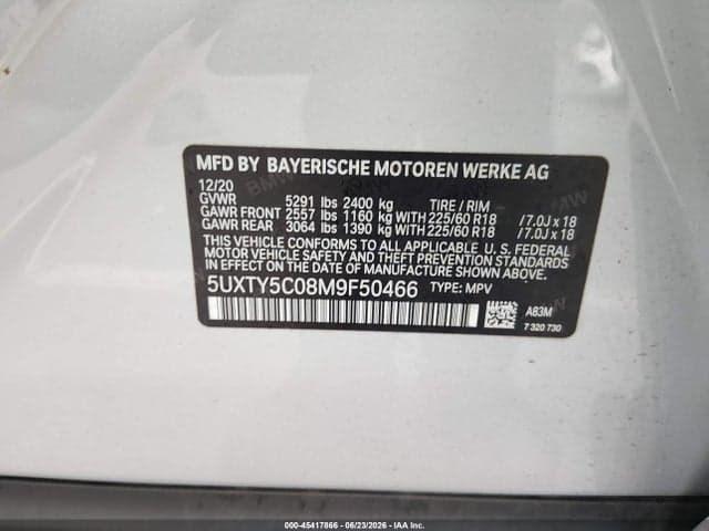 2021 BMW X3 XDRIVE30I 9