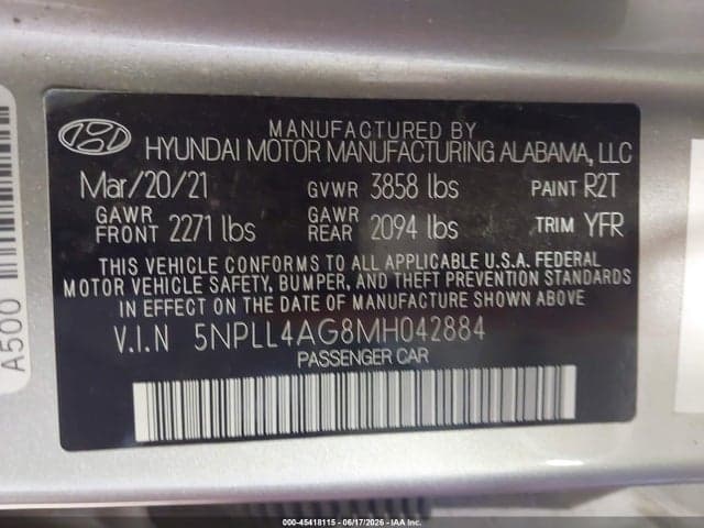 2021 HYUNDAI ELANTRA SE 9