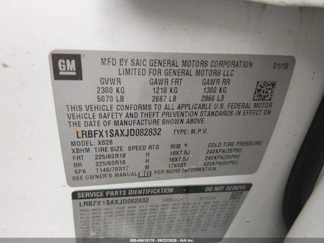 2018 BUICK ENVISION ESSENCE 9