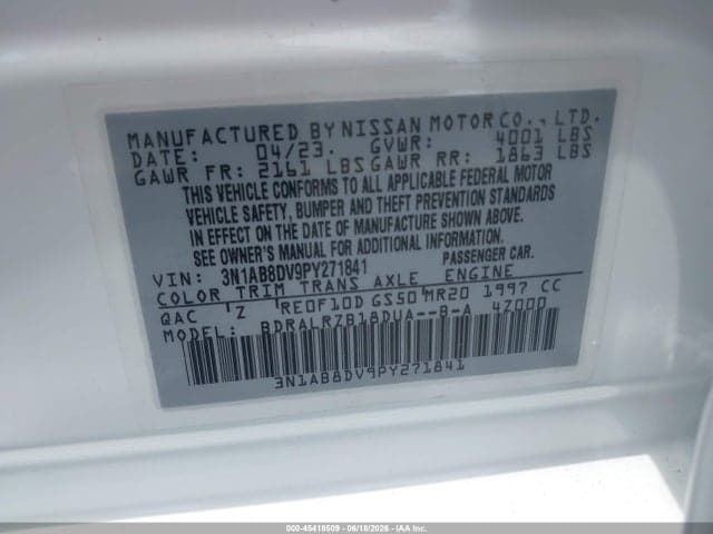 2023 NISSAN SENTRA SR XTRONIC CVT 9