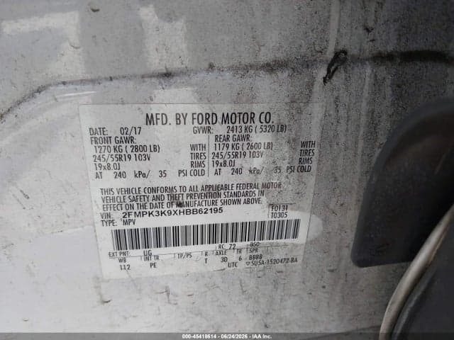 2017 FORD EDGE TITANIUM 9