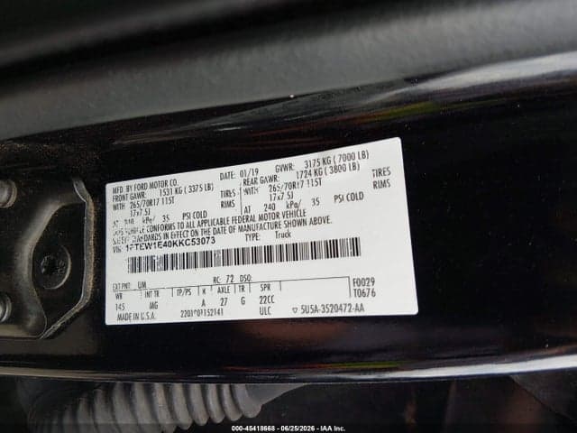 2019 FORD F-150 XLT 9