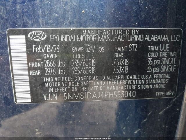 2023 HYUNDAI SANTA FE SE 9