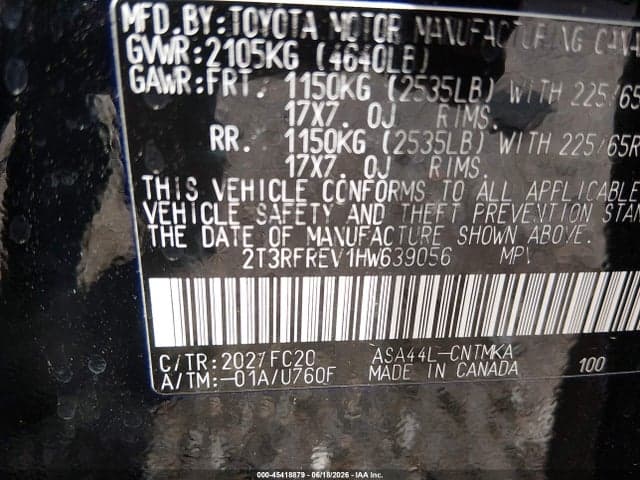 2017 TOYOTA RAV4 XLE 9