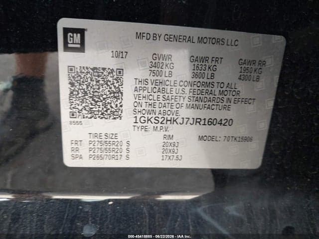 2018 GMC YUKON XL DENALI 9