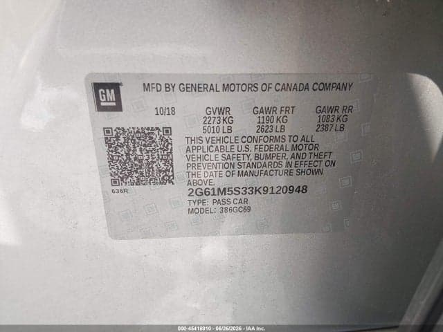 2019 CADILLAC XTS LUXURY 9