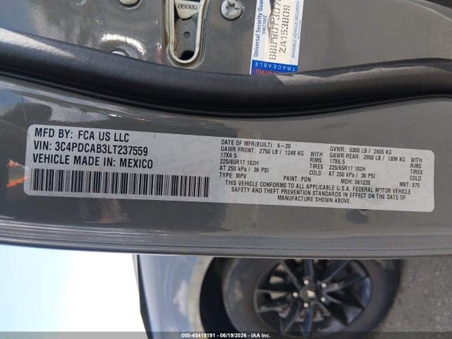 2020 DODGE JOURNEY SE VALUE 9