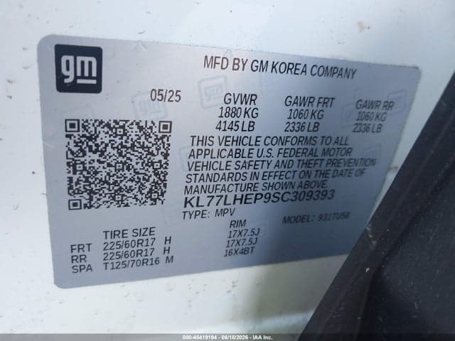 2025 CHEVROLET TRAX FWD LT 9