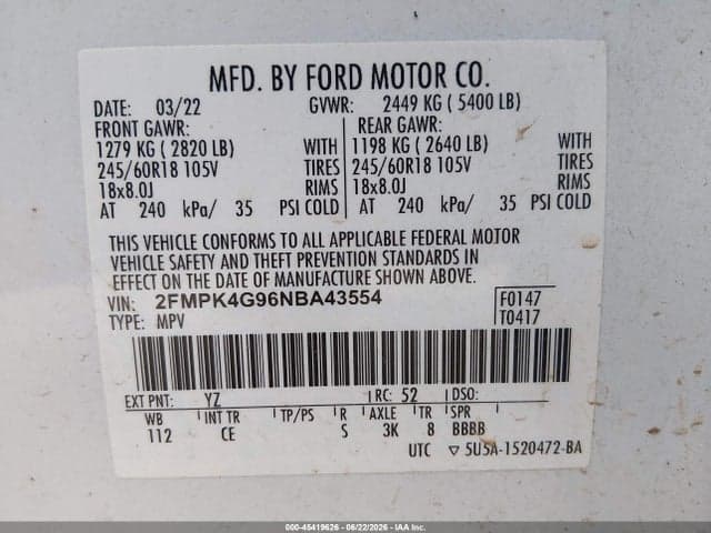 2022 FORD EDGE SE 9