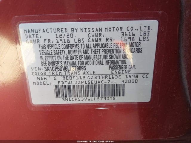 2020 NISSAN KICKS SR XTRONIC CVT 9