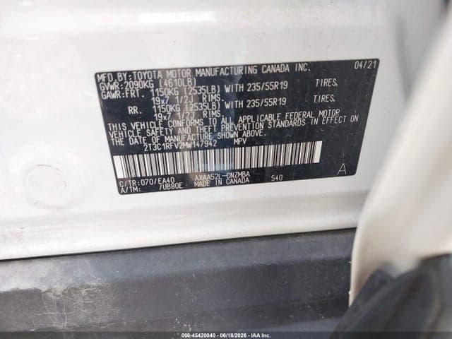 2021 TOYOTA RAV4 XLE PREMIUM 9