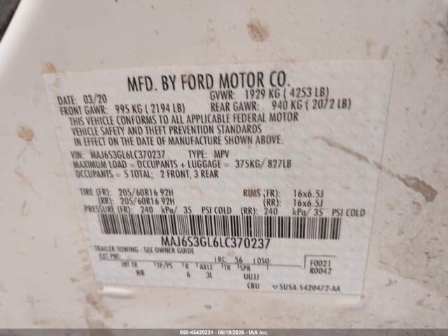 2020 FORD ECOSPORT SE 9