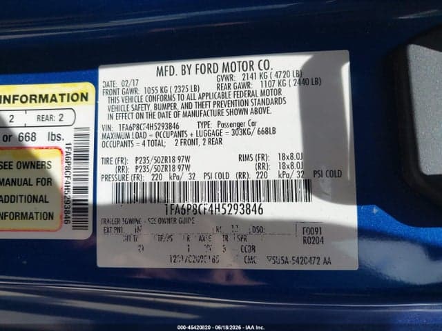 2017 FORD MUSTANG GT/GT PREMIUM 9