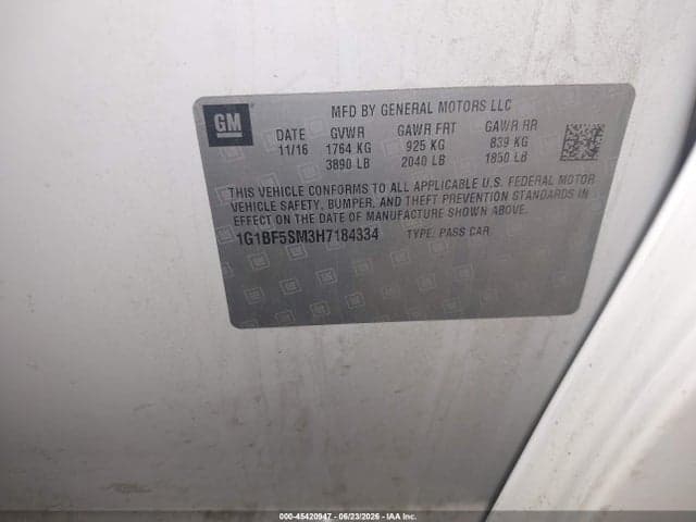 2017 CHEVROLET CRUZE PREMIER AUTO 9