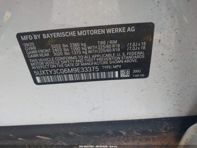 2021 BMW X3 SDRIVE30I 9