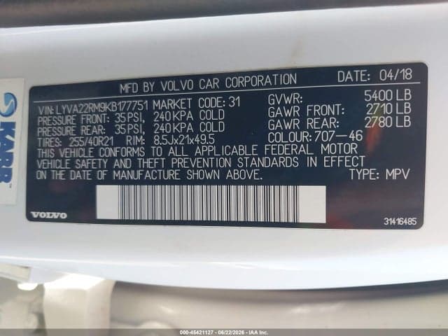 2019 VOLVO XC60 T6 9