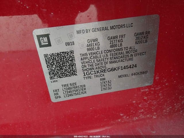 2019 CHEVROLET SILVERADO 2500HD WT 9