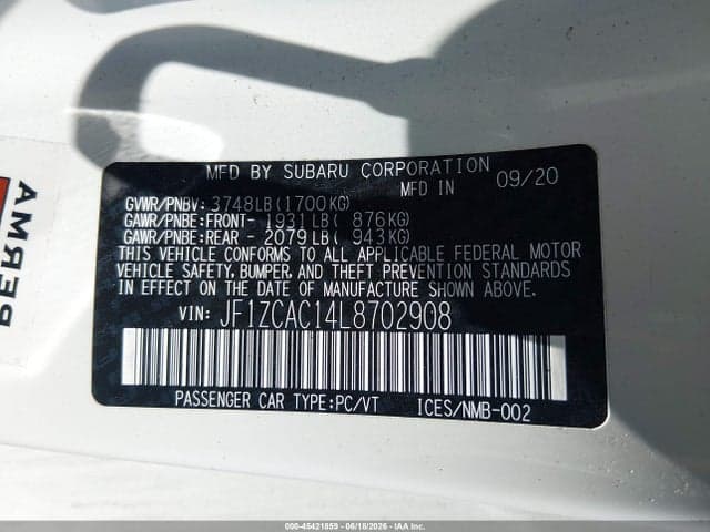2020 SUBARU BRZ LIMITED 9