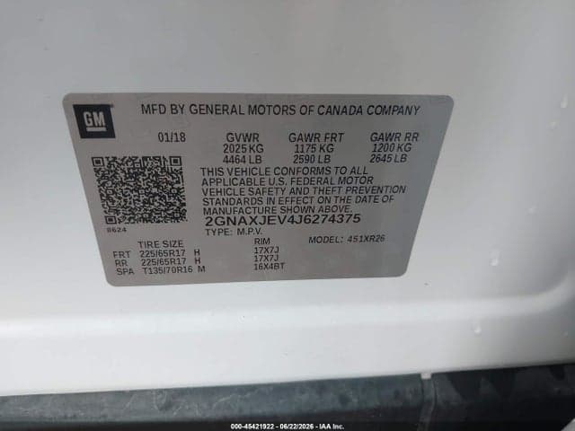 2018 CHEVROLET EQUINOX LT 9