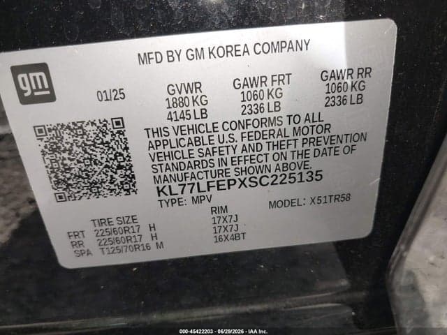2025 CHEVROLET TRAX FWD LS 9