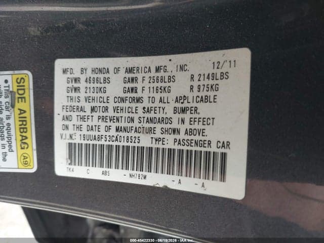 2012 ACURA TL 3.5 9