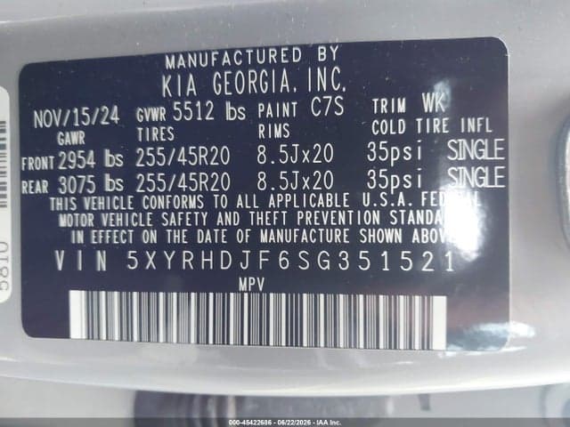2025 KIA SORENTO EX 9