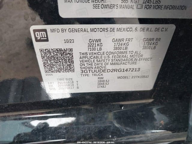 2024 GMC SIERRA 1500 4WD SHORT BOX SLT 9