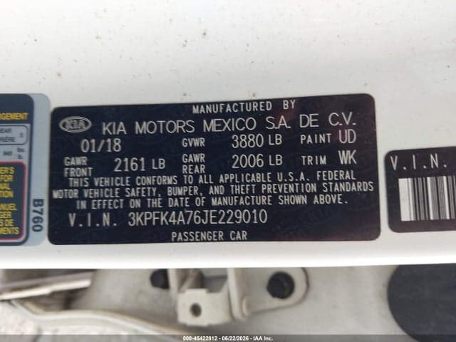 2018 KIA FORTE LX 9