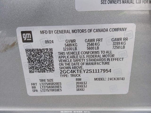 2025 CHEVROLET SILVERADO 3500HD 4WD STANDARD BED LT 9