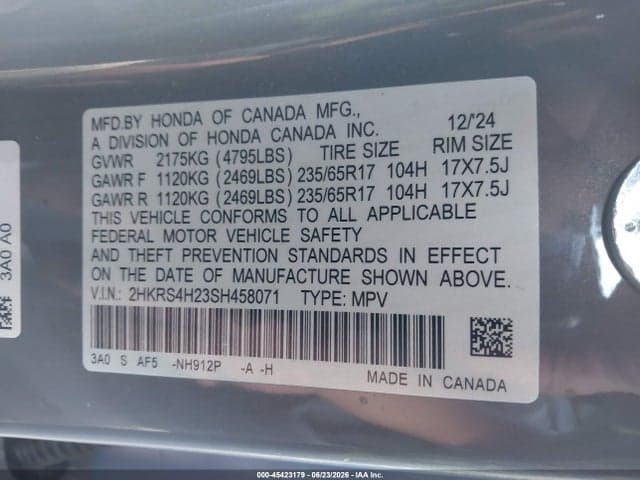 2025 HONDA CR-V LX AWD 9