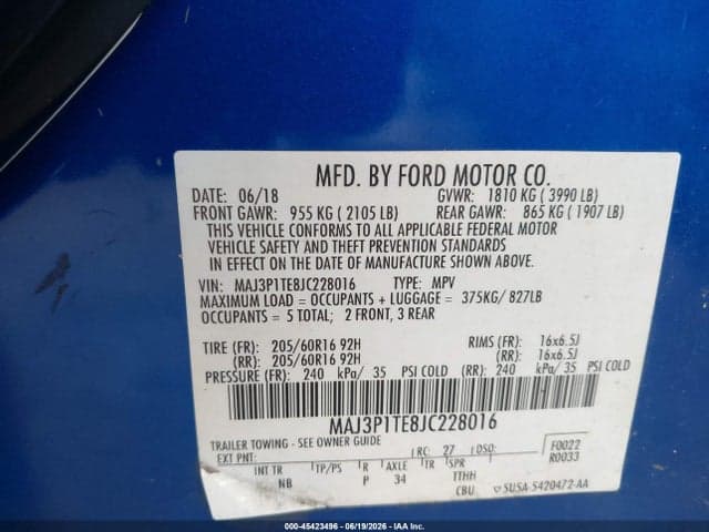 2018 FORD ECOSPORT SE 9