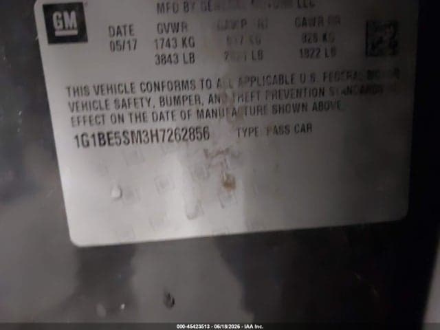 2017 CHEVROLET CRUZE LT AUTO 9