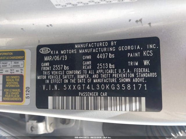 2019 KIA OPTIMA LX 9