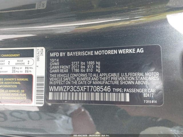 2015 MINI CONVERTIBLE COOPER 9