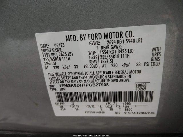 2023 FORD EXPLORER XLT 9